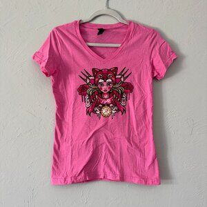 Florida Panthers Women's Pink in the Rink V-Neck Shirt sz S